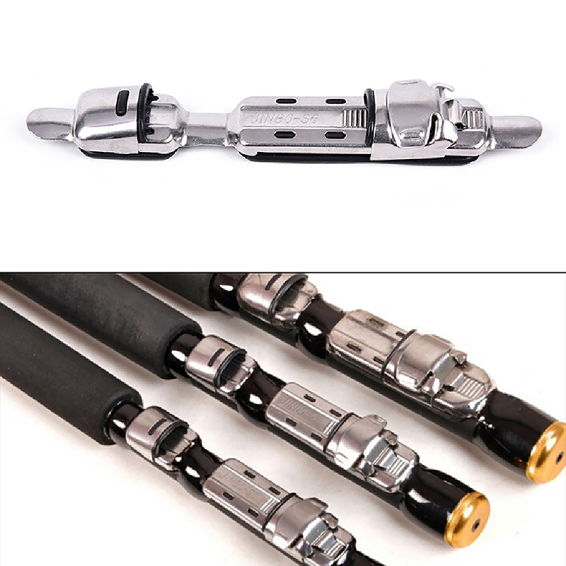 Fishing Rod Combo - Edelstahl-Angelrollenhalter, Rutenclip-Halterung, Angelzubehör, Angelruten-Clip, Rollenhalter, Angelausrüstung
