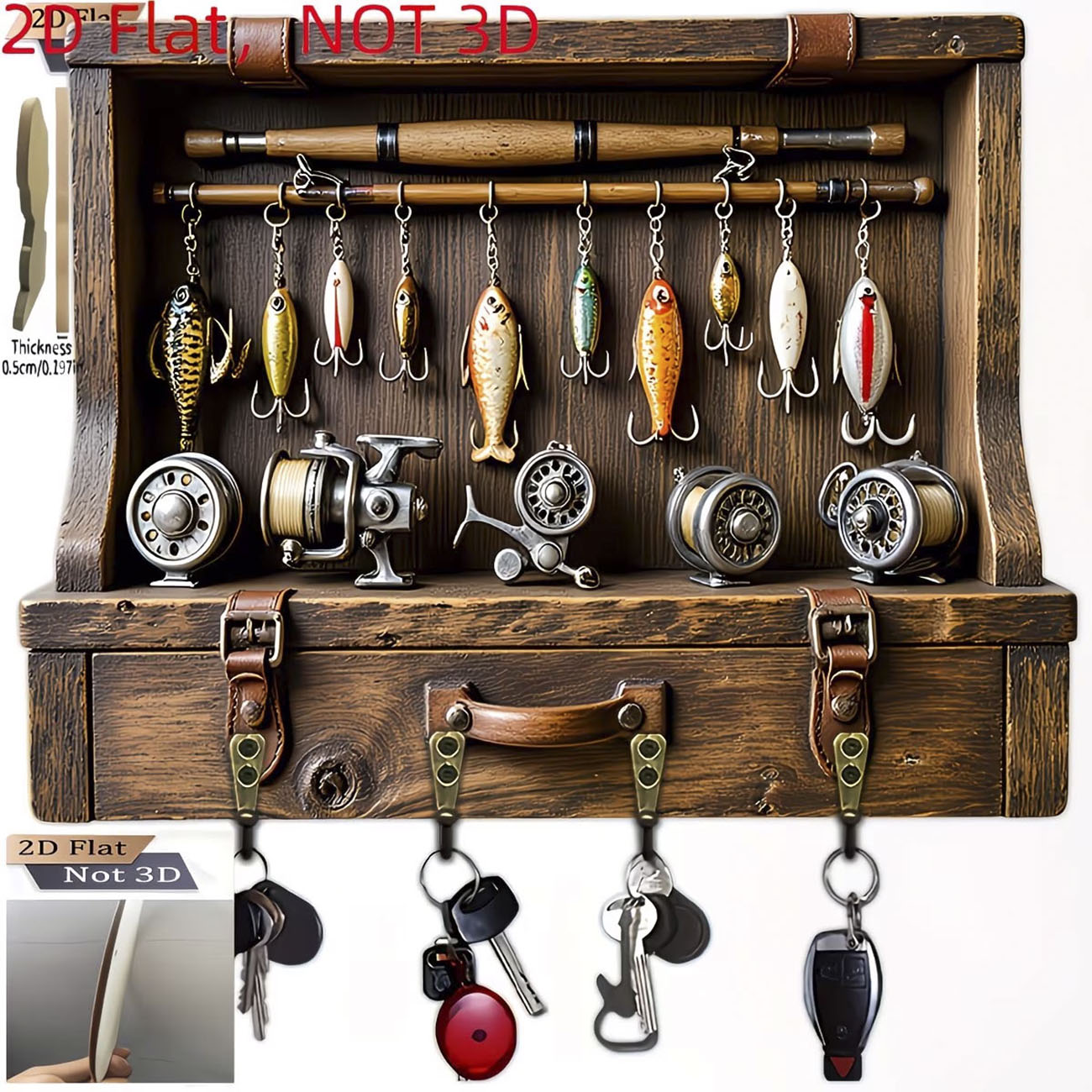 Vintage Angelköder-Schlüsselha – Fishing Rod Combo Bewertung und Preis